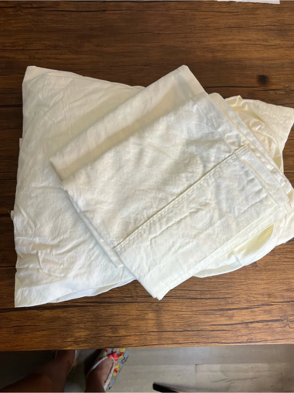 Royal Cotton Cream Pillowcase and Sheet Set- KING